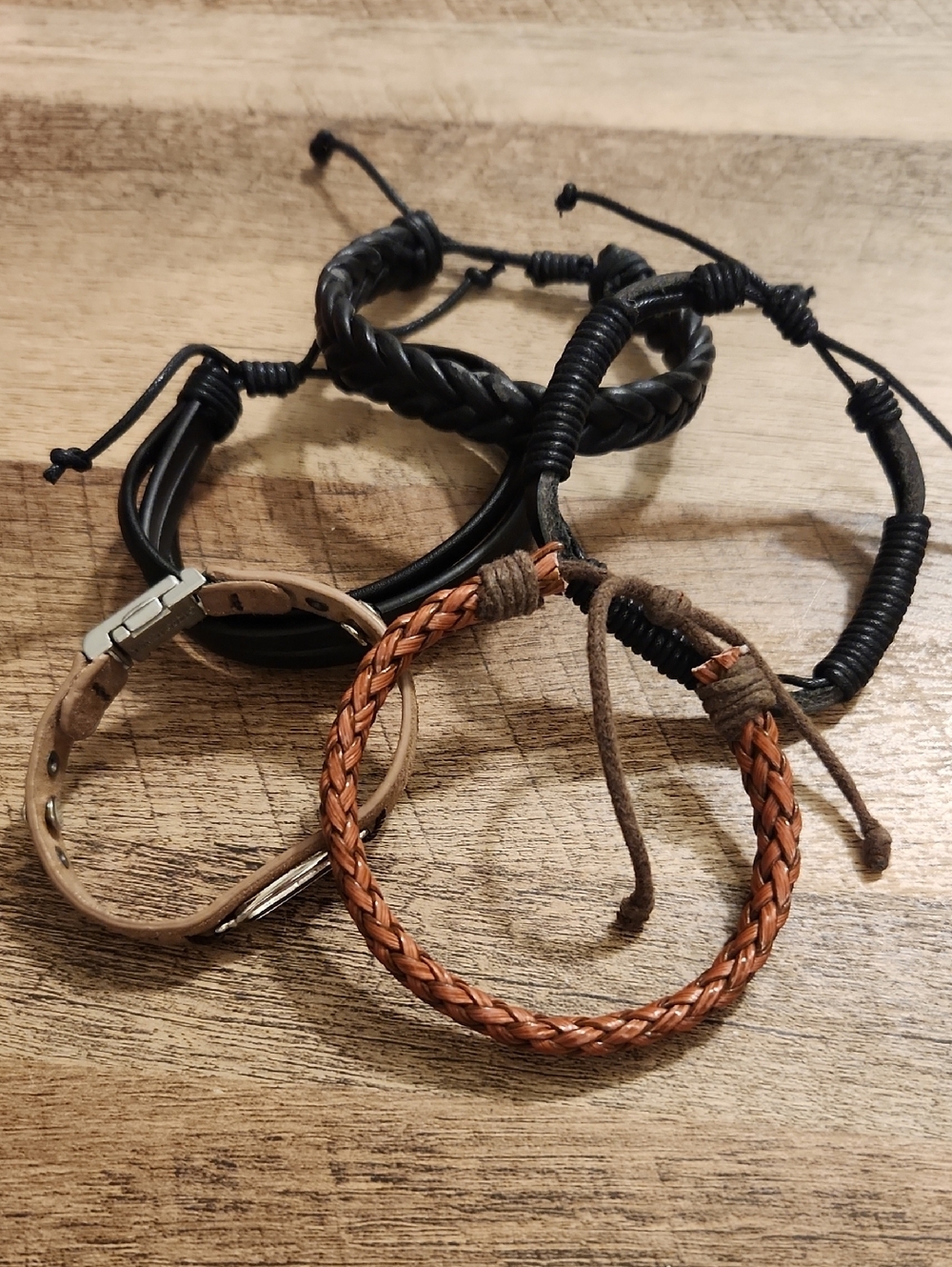 Boho Corded Tie Bracelets X5